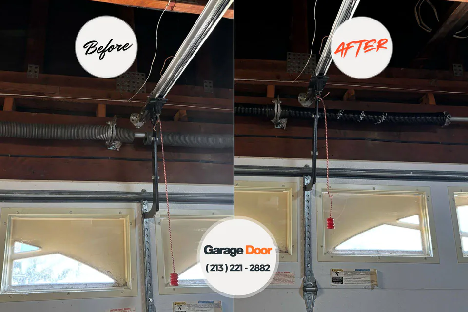 Before and after: garage door repair Tchula, MS